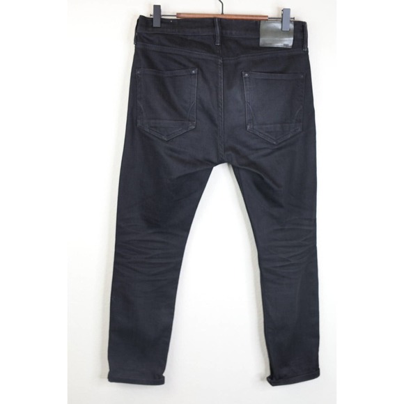 All Saints Razor Men‎ Skinny Fit Jeans 30 Button Fly High-Rise Black Denim - Picture 2 of 12